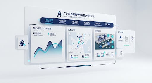 智慧海事监管平台的数据与地图界面