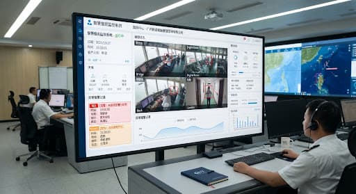 监管中心人员通过多屏系统开展智能值守