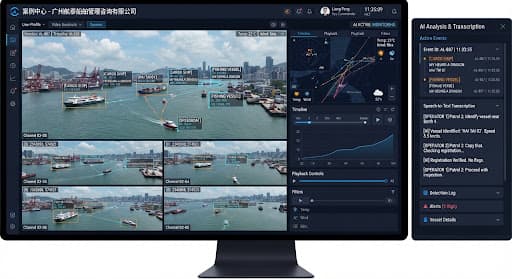 多路海事执法视频在智能分析工作台中同步处理