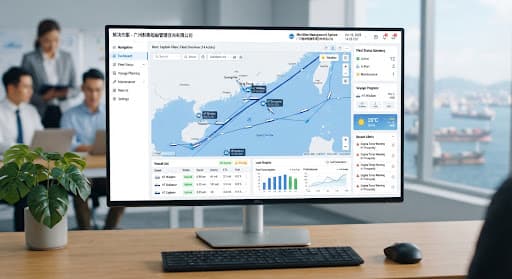 海事监管信息化系统展示航线、船舶与风险信息